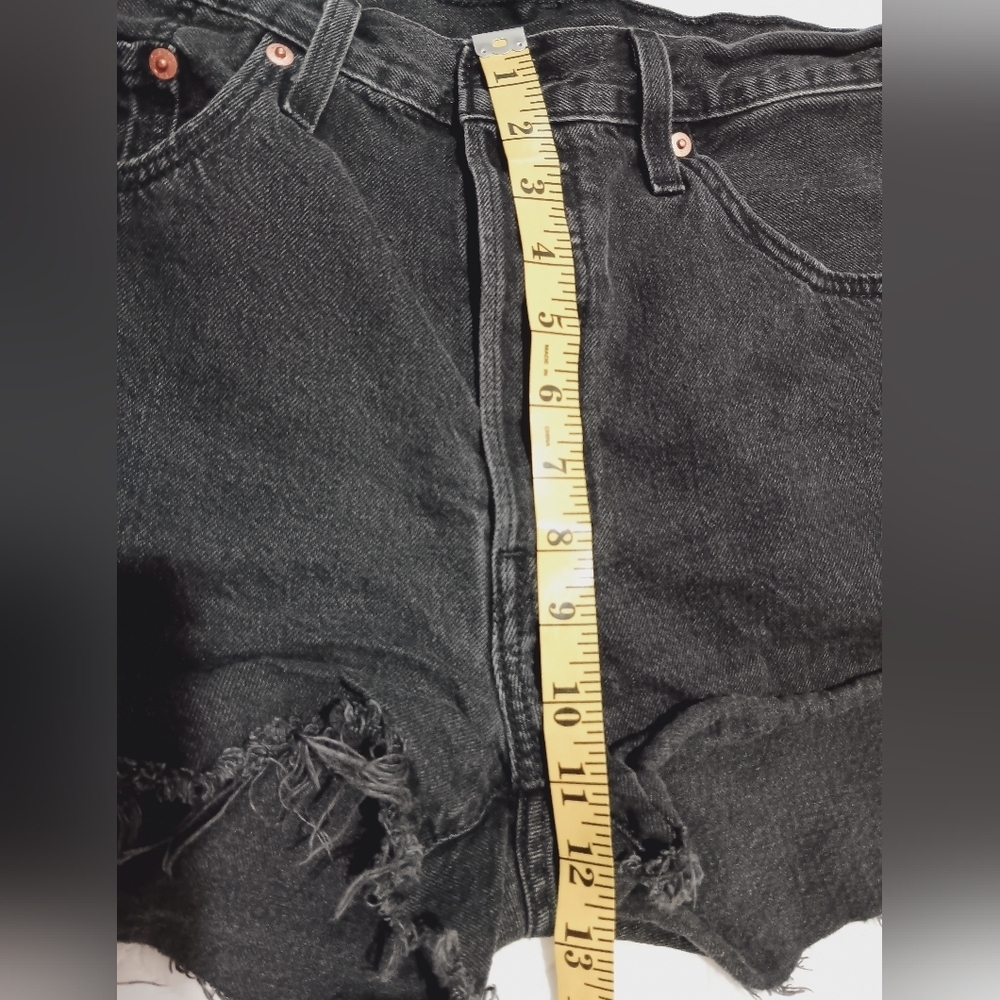Levis 501 High Rise cut off Button Fly Shorts Size L/31 - Picture 13 of 14